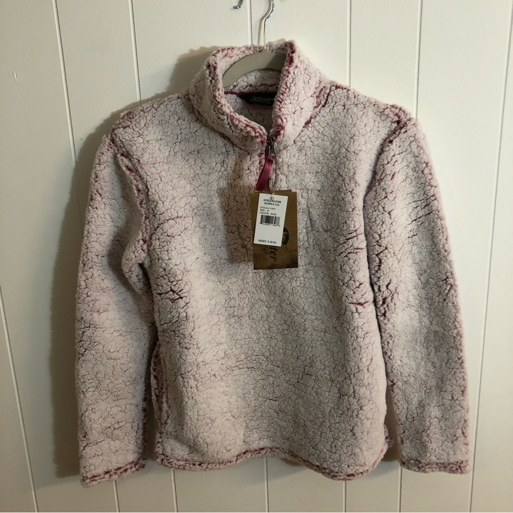 Stillwater Supply Co 1/4 Zip Sherpa Pullover NWT Super Soft Size 10 Unis…